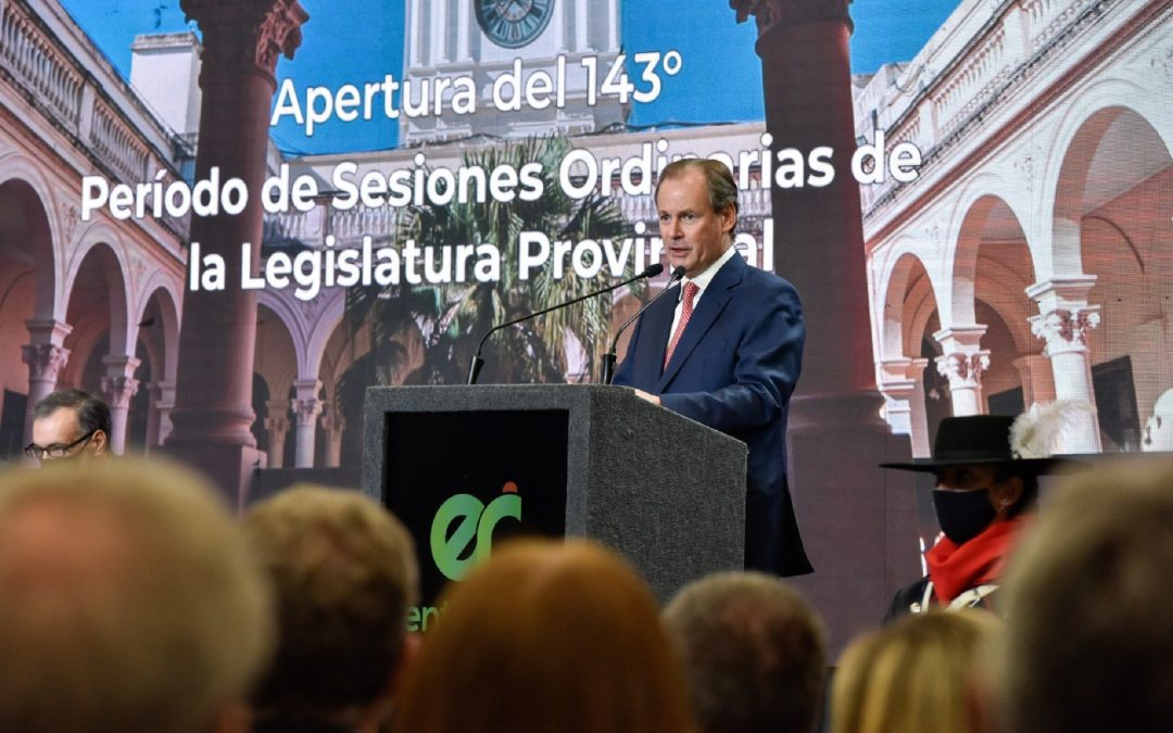 Con el orden y el crecimiento de la provincia como eje, Bordet dará su discurso ante la Asamblea Legislativa