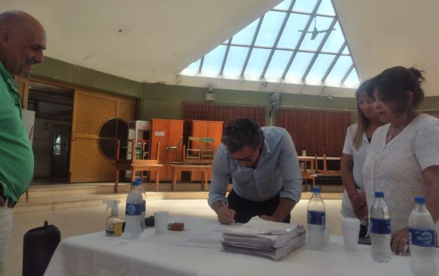 Firmaron el acta para el inicio de obras de refacción en la Escuela «Carlos Pellegrini» de Federación
