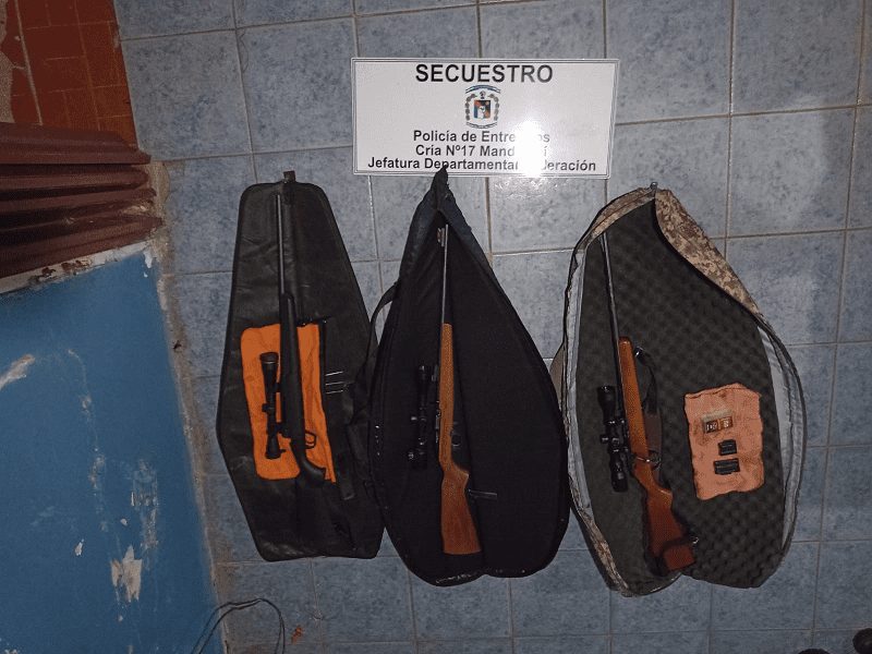 Secuestraron armas y una camioneta a cazadores en Colonia Santa María