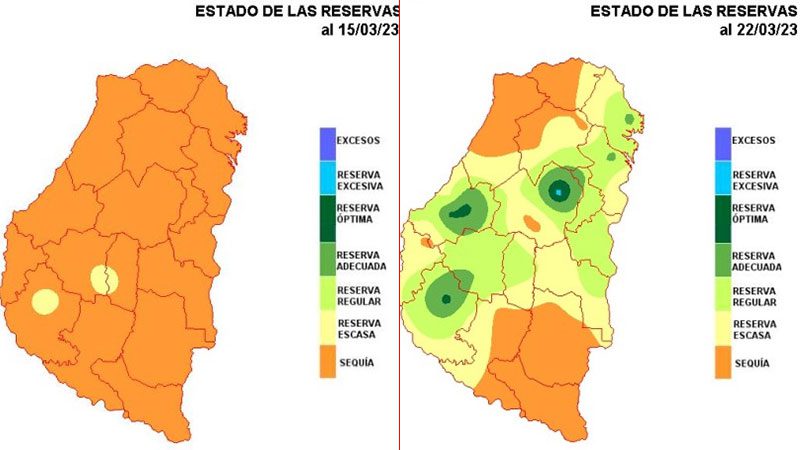 De la sequía a las lluvias esperanzadoras: así cambió el panorama en una semana