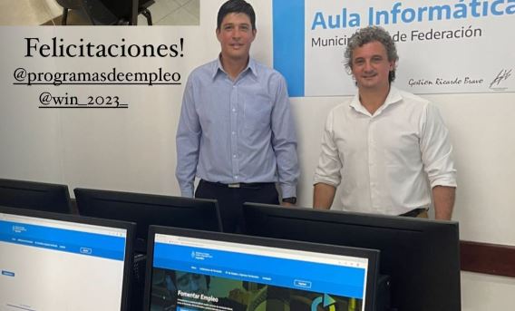 Inauguraron un aula de informática en Federación