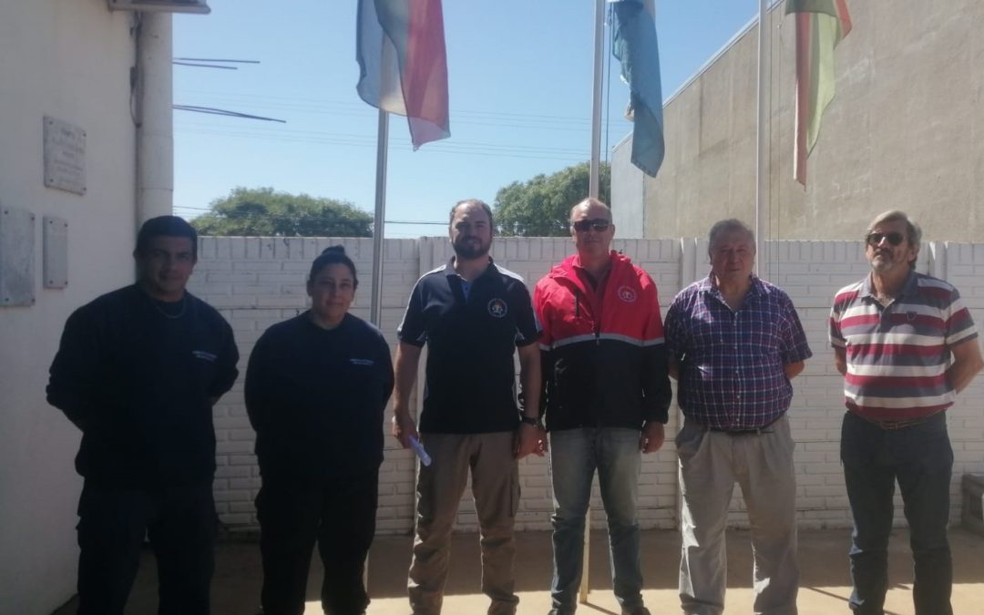 El presidente de la Federación Entrerriana visitó el cuartel de Bomberos Voluntarios de Villa del Rosario