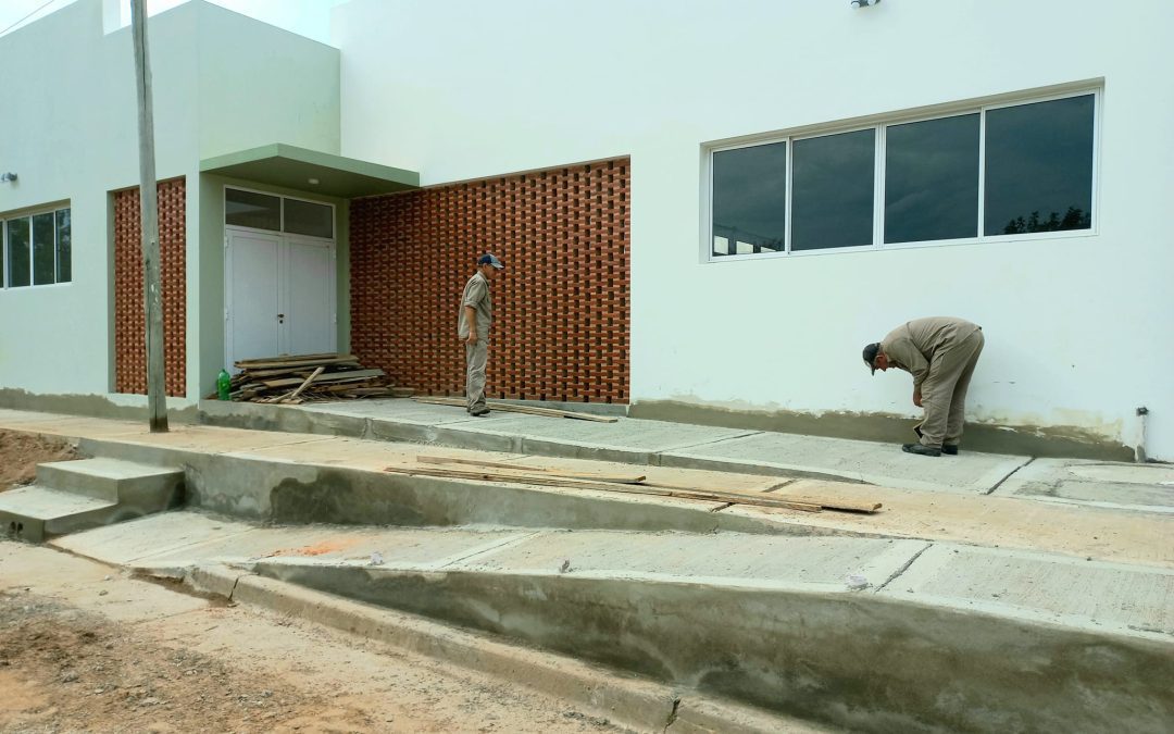 Culminaron obras de construcción de veredas y rampa de accesibilidad en el nuevo CEI de Villa del Rosario