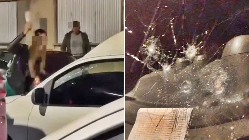 Joven intentó agredir a su ex novio y le rompió el auto con una botella
