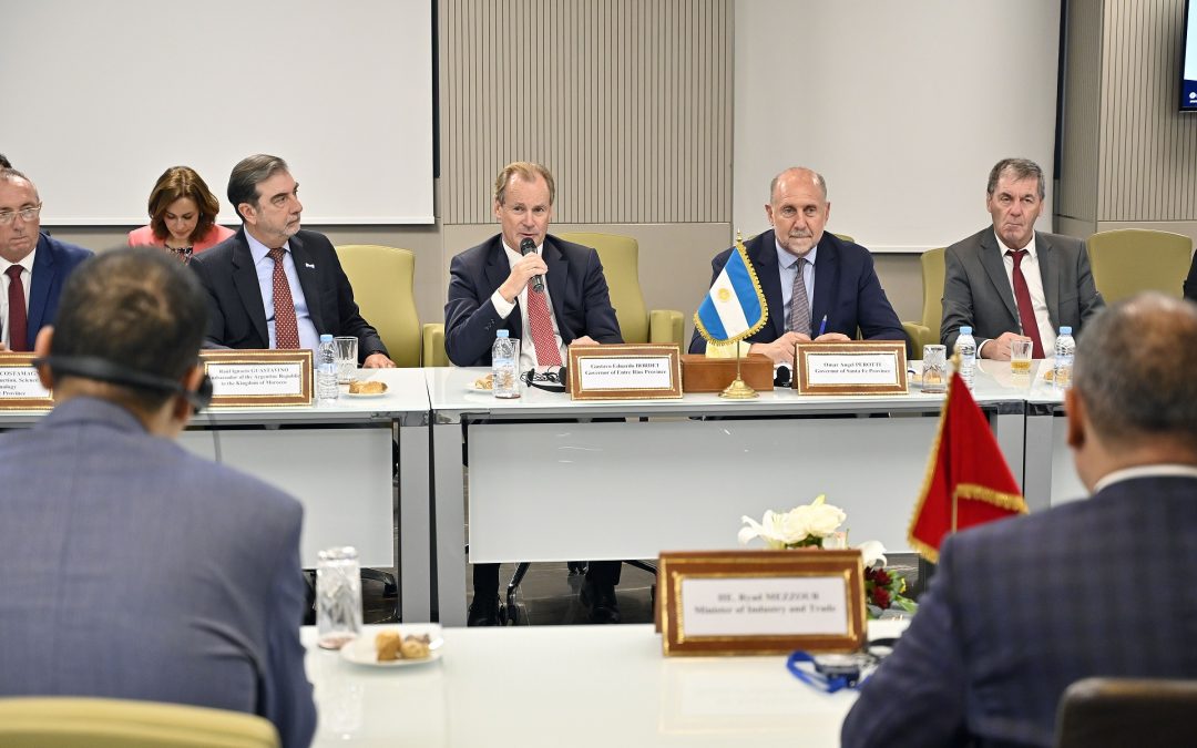 Bordet y Perotti avanzan en cooperación e inversiones con Marruecos para aumentar las exportaciones de la Región Centro