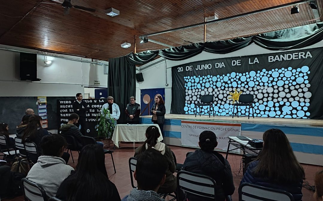 Se realizó el acto por el Día de la Bandera en el CFP N° 1 de Villa del Rosario