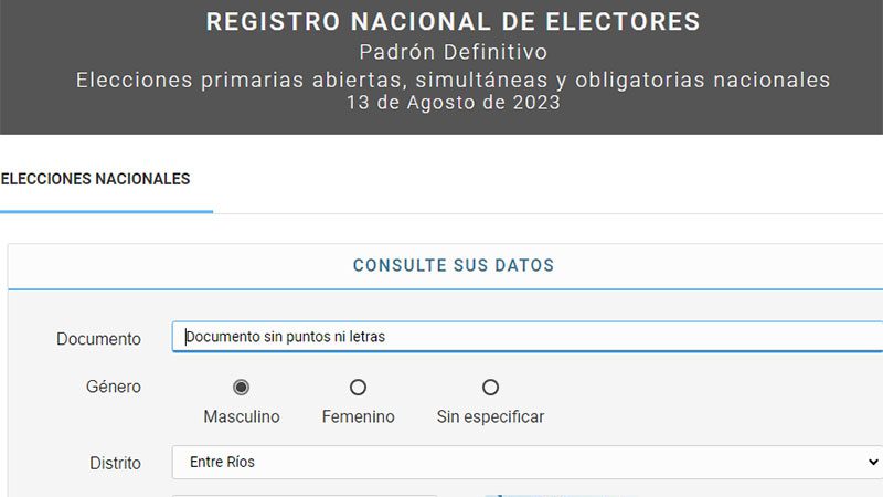 En qué escuela y mesa voto: ya se puede consultar el padrón definitivo