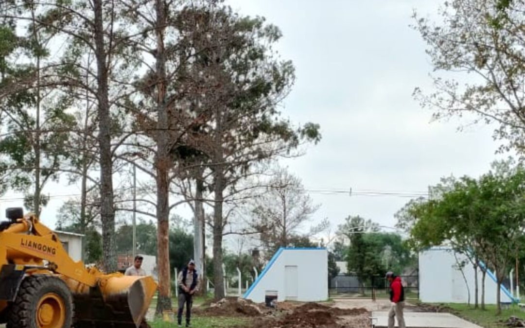 Iniciaron obras de adoquinado en el polideportivo municipal de San Jaime
