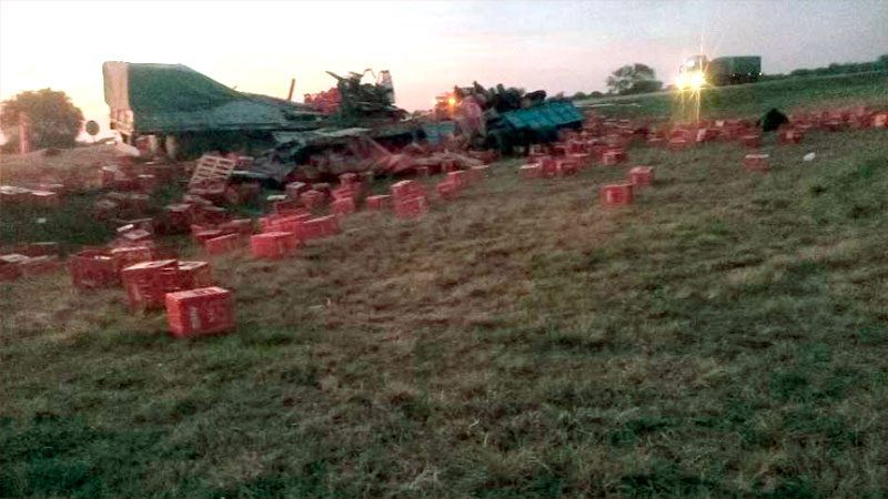 Chofer entrerriano murió tras impresionante choque de camiones en ruta santafesina