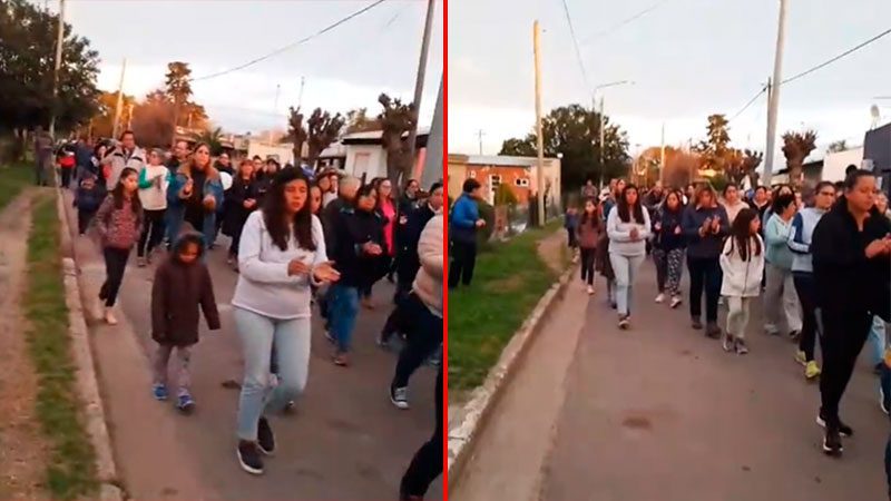 Vecinos marcharon por ciudad entrerriana tras el hallazgo de recién nacido en basural