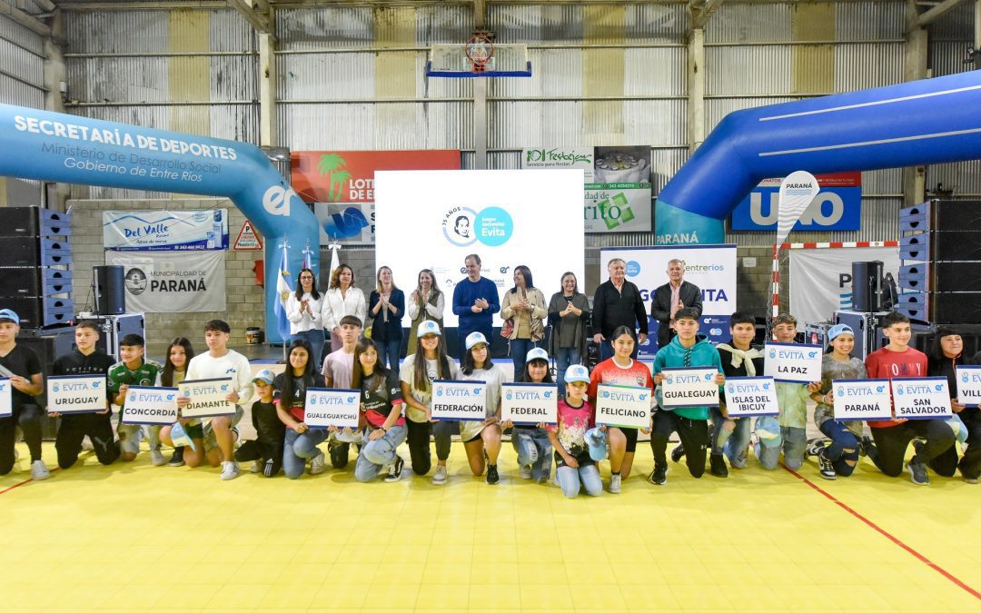 Bordet recibió a las delegaciones de los Juegos Evita en Paraná