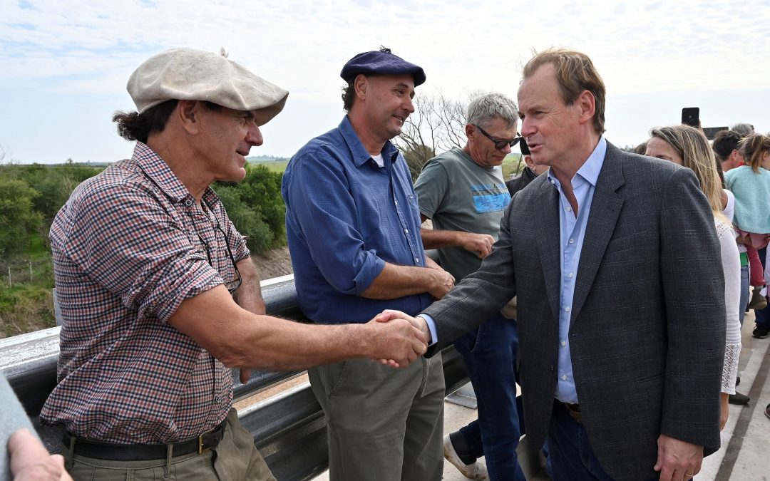 Bordet recorrió las obras que se realizan en el “corazón productivo de la provincia”