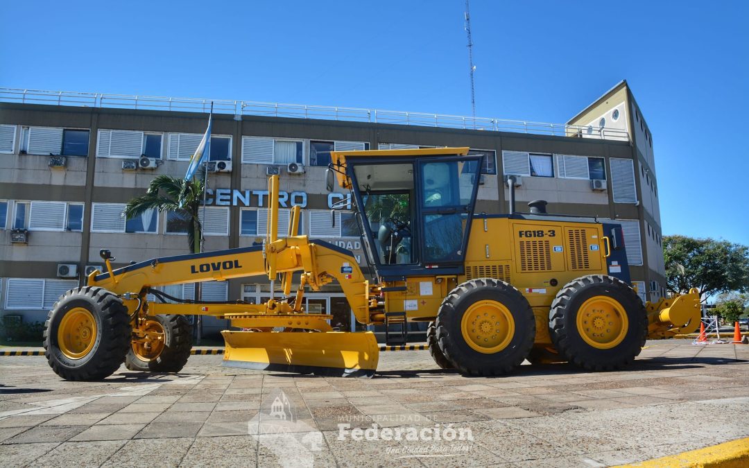 El Municipio de Federación incorporó una nueva motoniveladora
