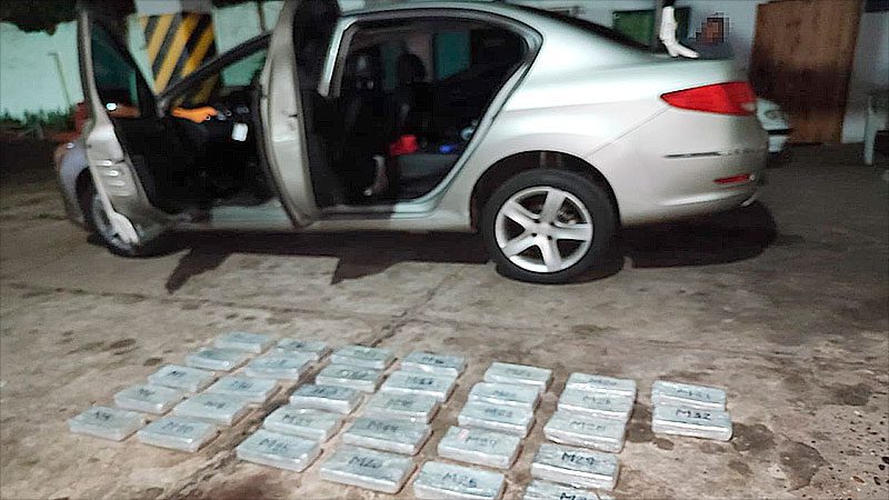 Gendarmería incautó 35 kilos de cocaína en la Autovía 14: serían de una banda internacional