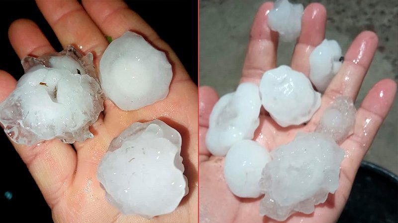 Granizo de gran tamaño volvió a caer en Federación y otra localidad del norte entrerriano
