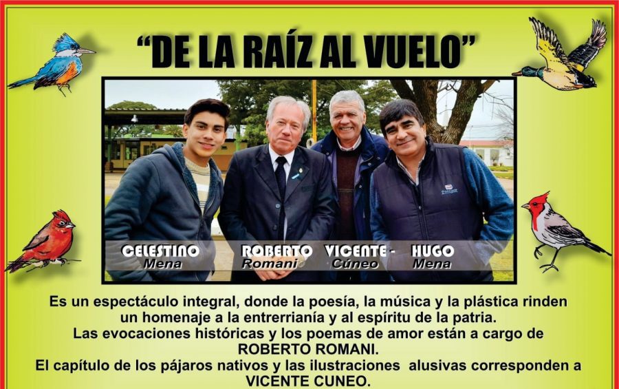 Este miércoles se presentará el espectáculo De la Raíz al Vuelo en Villa del Rosario