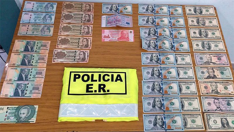 Viajaba con 2.434 dólares y se los incautaron cerca de Chajarí