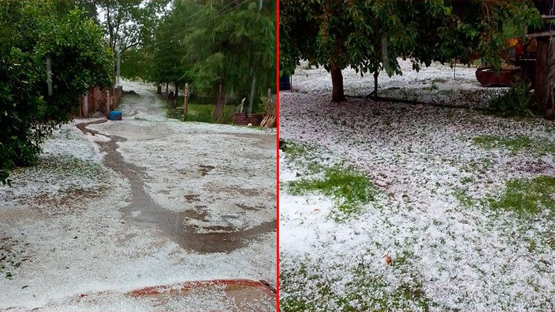 Impresionante granizada en localidad entrerriana: videos y fotos