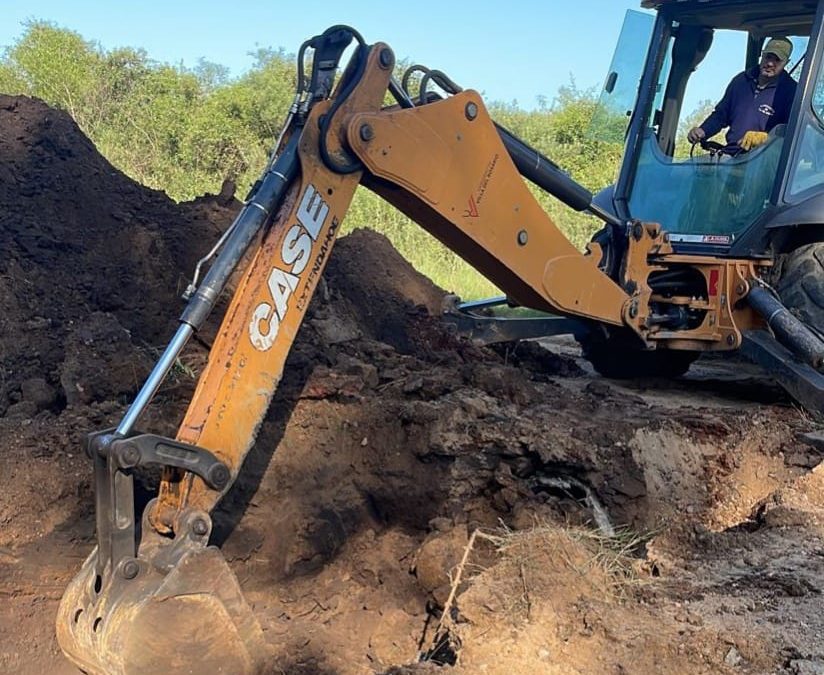 Construyen una nueva alcantarilla en zona rural de Villa del Rosario