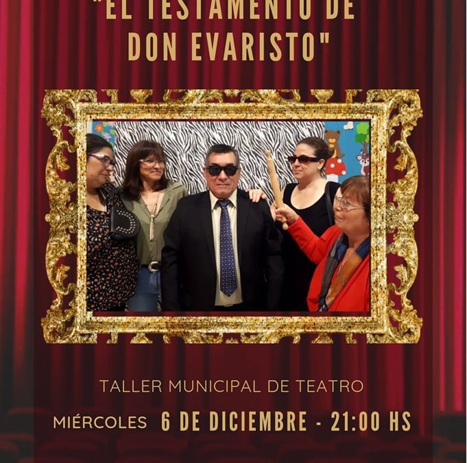 Presentarán en Villa del Rosario la obra de teatro «El testamento de don Evaristo»