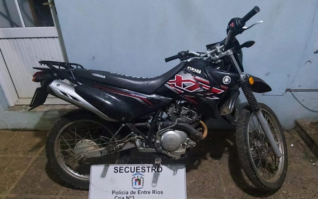 Interceptaron moto que circulaba con patente de otro rodado de Villa del Rosario: Tenía pedido de secuestro en Buenos Aires
