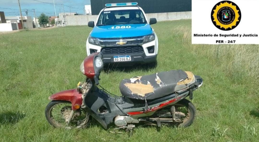 Robaron una moto y la abandonaron en un descampado en Chajarí