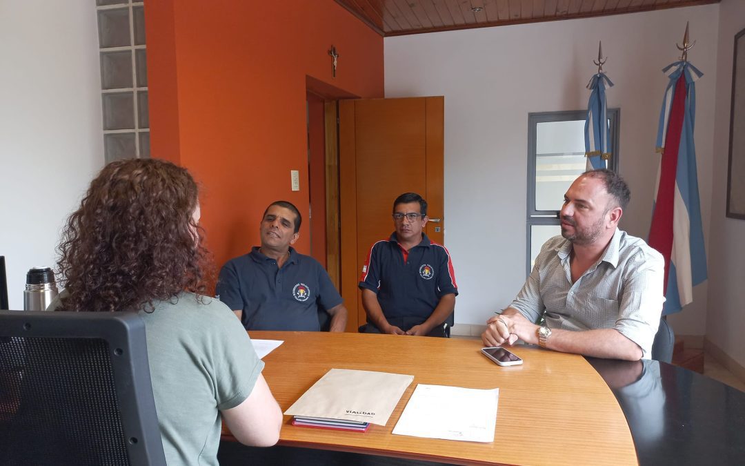 La intendente Perini se reunió con el presidente y personal de Bomberos Voluntarios