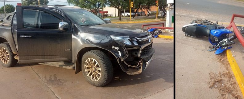 Motociclista fue hospitalizado tras chocar con una camioneta en Chajarí