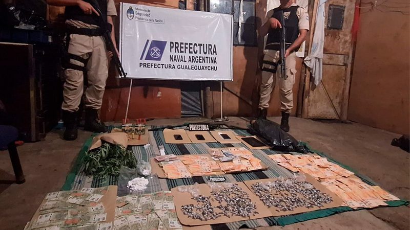 Desbarataron banda dedicada a la venta de cocaína y marihuana en Entre Ríos