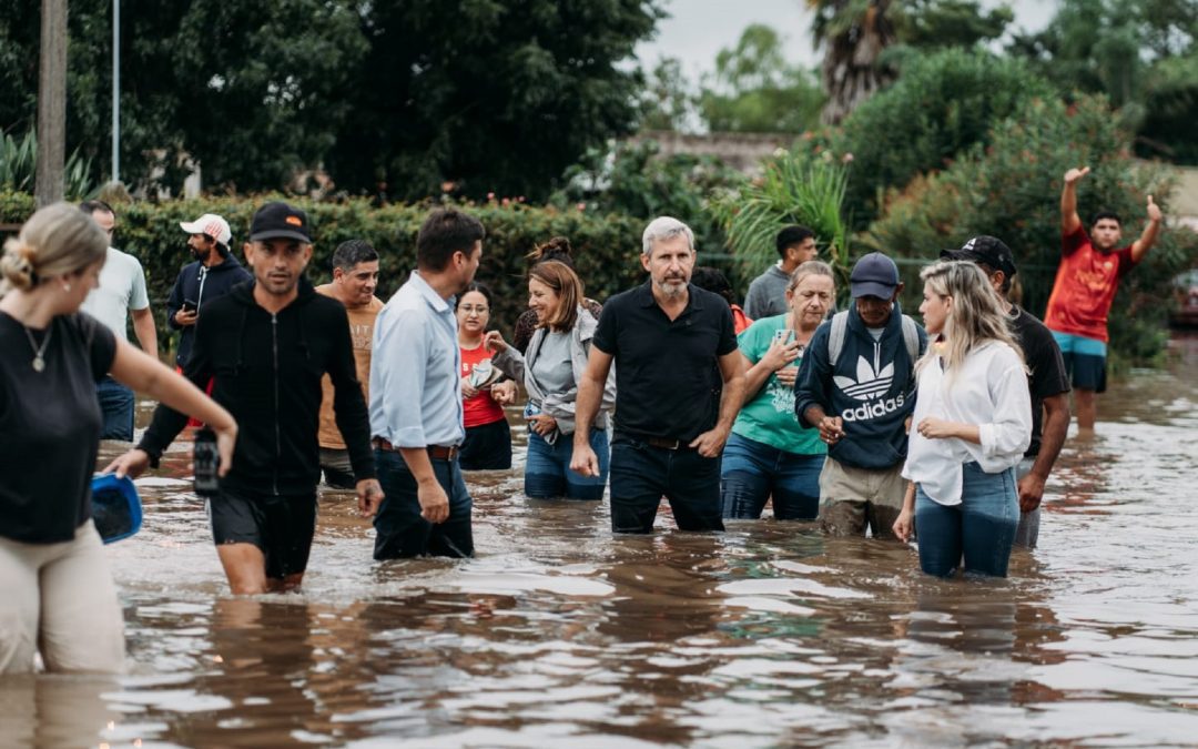 Frigerio estuvo en Gualeguay junto a los vecinos damnificados por el temporal