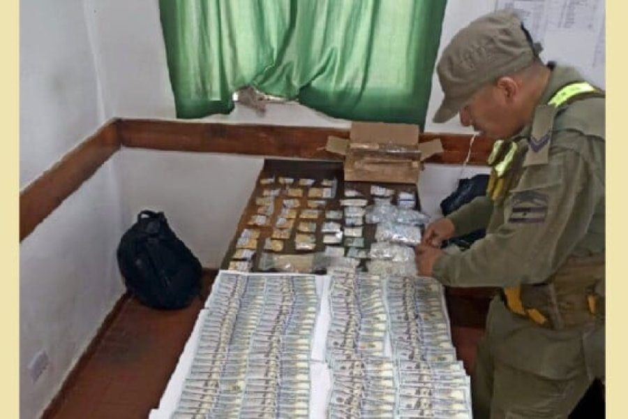 Ruta 14: Un colectivo fue detenido con más de 6 kilos de joyas y miles de dólares en inmediaciones del peaje “Piedritas”