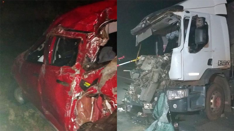 Autovía 14: Camioneta y camión chocaron en uno de los ingresos a Chajarí y hay tres heridos