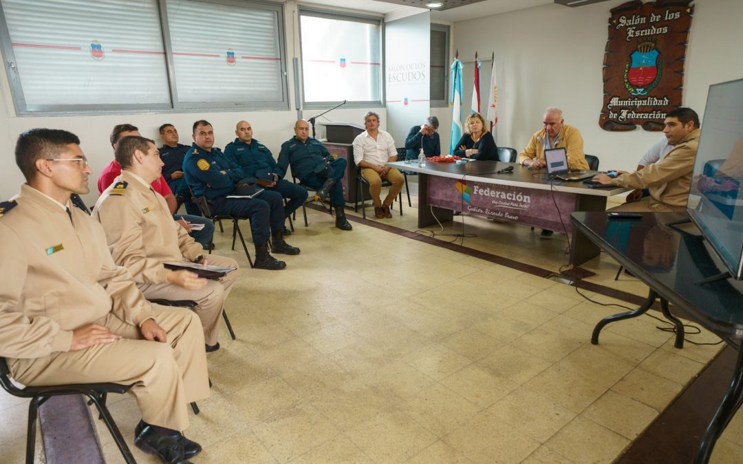 El municipio de Federación coordina acciones ante la alerta por la creciente del río Uruguay
