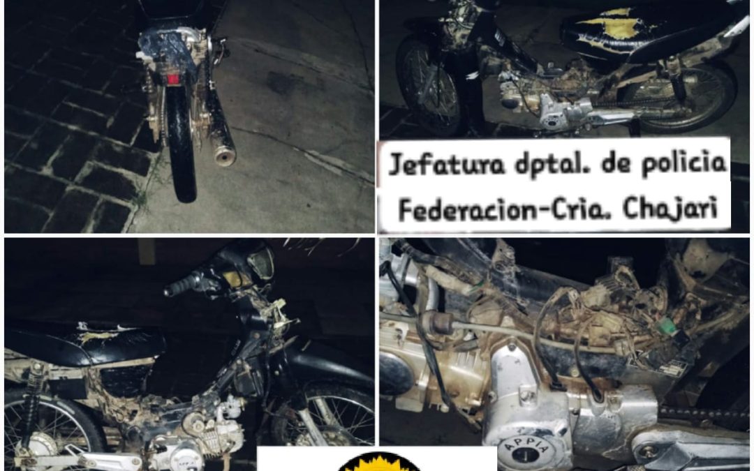 La Policía halló una moto que había sido robada en Chajarí