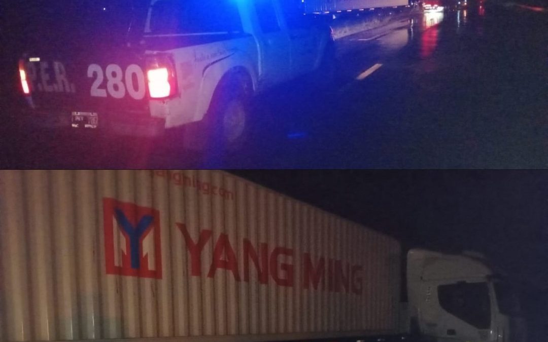 Autovía 14: Un camión despistó a pocos kilómetros del acceso a Federación