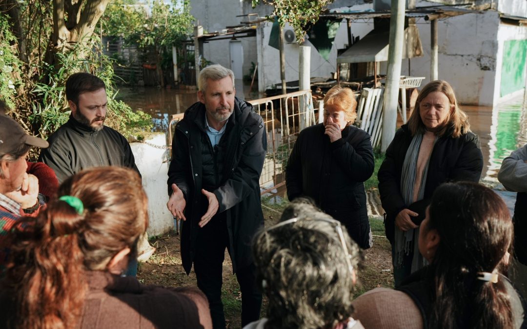 Frigerio recorrió zonas inundadas en Concordia
