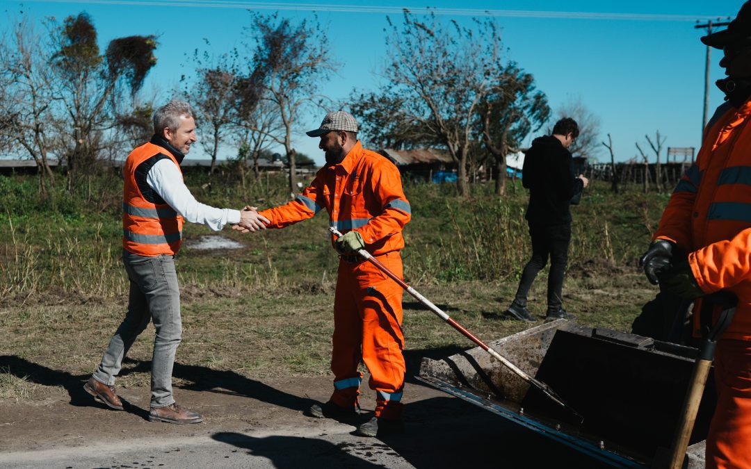 Con las tareas en la ruta 32, Frigerio activó el reinicio de la obra pública