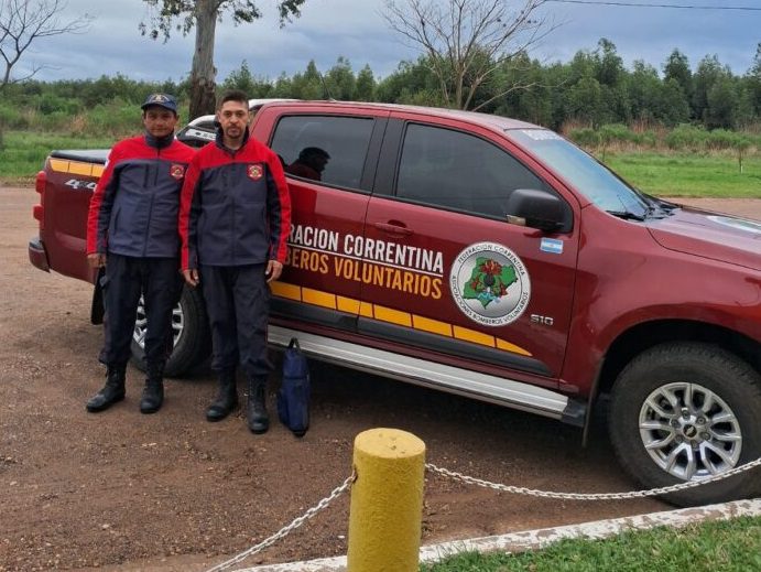 Bomberos voluntarios de Mocoretá se sumaron a la búsqueda de Loan