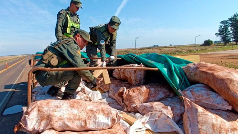 Secuestran 6 toneladas de marihuana que iban a pasar por Entre Ríos en Ruta 14