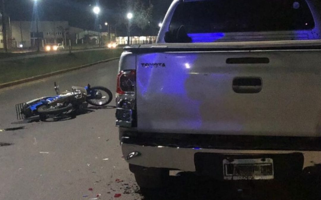 Motociclista resultó lesionado tras chocar contra una camioneta en Chajarí