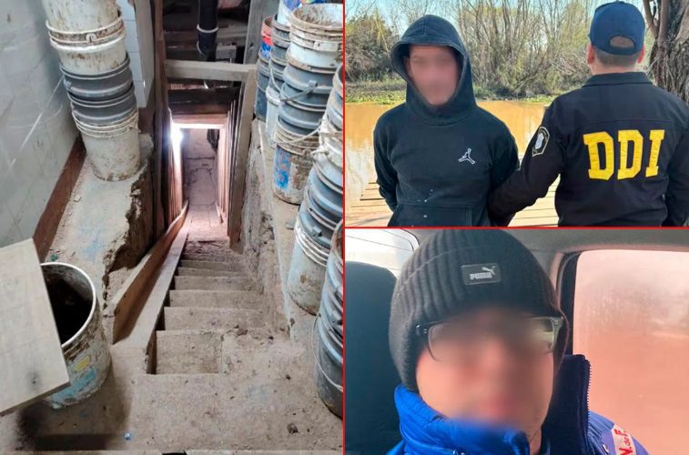 Túnel para robar banco en Buenos Aires: detuvieron a dos sujetos en Entre Ríos