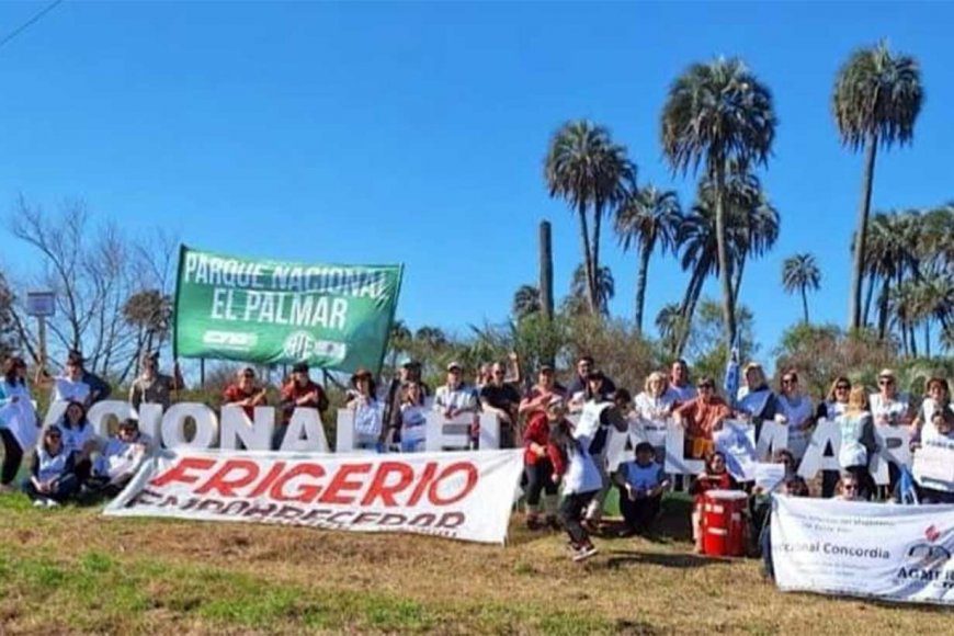 Conflicto: Docentes esperaban a Frigerio en la entrada de El Palmar, pero el gobernador ingresó en helicóptero