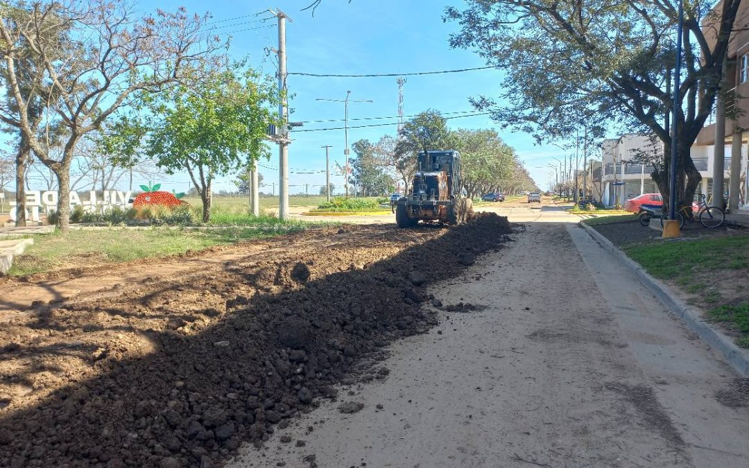 El Municipio de Villa del Rosario realiza trabajos en calles de la localidad