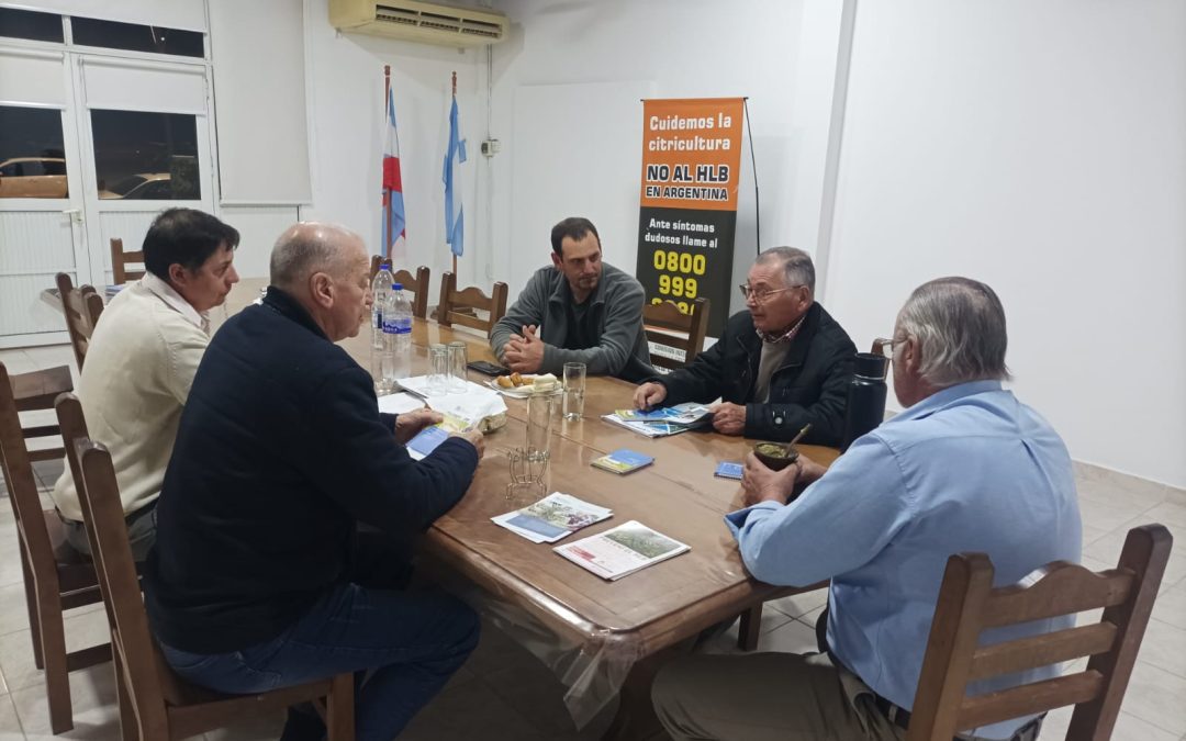 La Asociación de Citricultores de Federación planteó el problema del HLB a autoridades de CAFESG