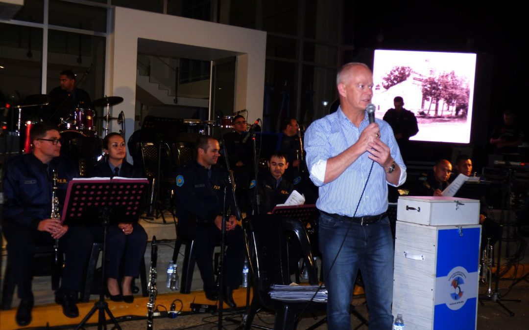 Con un show de la Banda de Música de la Policía de Entre Ríos, Santa Ana celebró sus 127 años