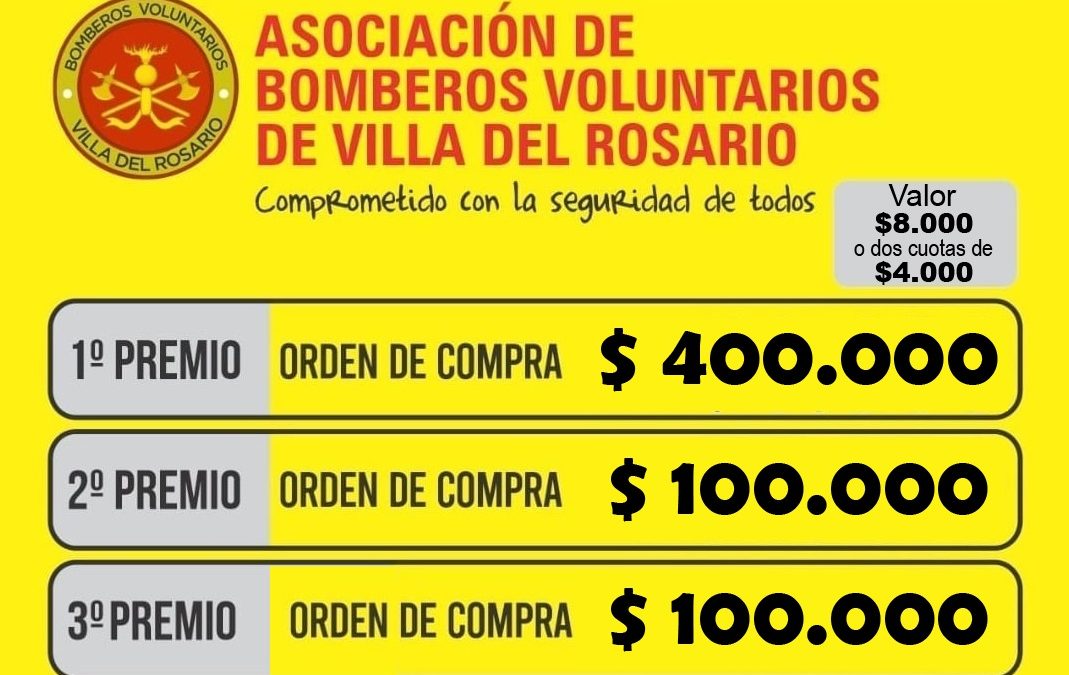 Bomberos Voluntarios de Villa del Rosario lanzó su bono contribución anual