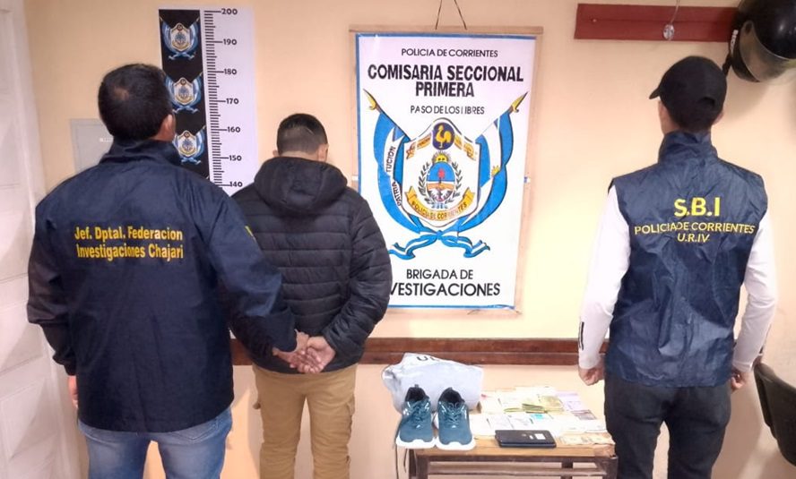 Detuvieron en Paso de Los Libres al supuesto autor del robo de dinero en camión de una distribuidora en Chajarí