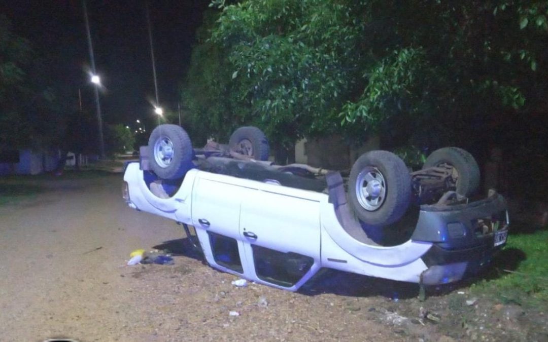 Joven alcoholizado despistó y volcó con su camioneta en Chajarí