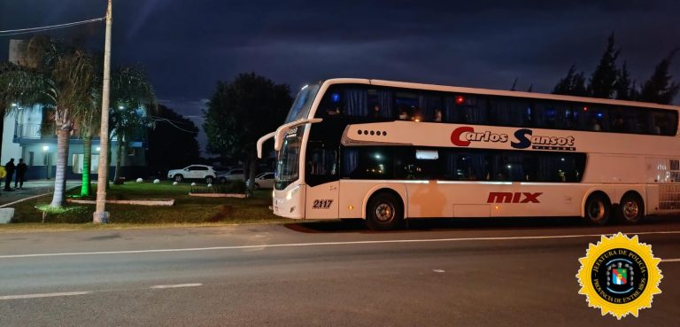 Secuestraron en Paso Cerrito un ómnibus que tenía pedido de secuestro desde el mes de abril de este año