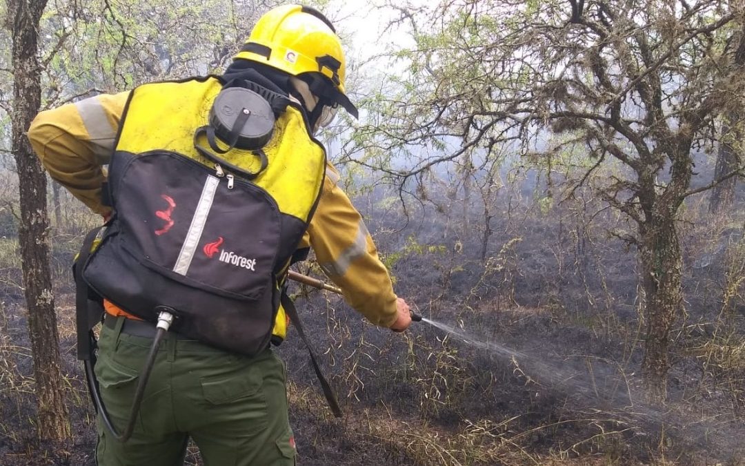 Bomberos de Villa del Rosario extinguieron un nuevo incendio forestal en la zona rural